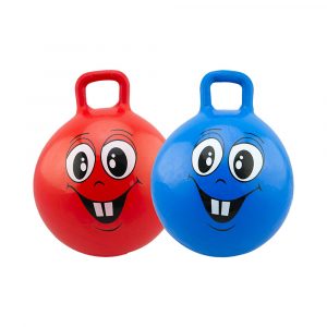 HOPPEBALL 45 CM RØD/BLÅ,