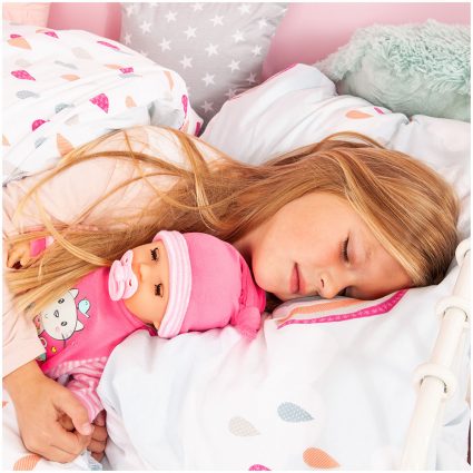 BABYDUKKE, GRÅTER MED TÅRER, 38 CM, LITT