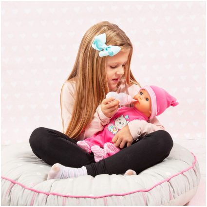 BABYDUKKE, GRÅTER MED TÅRER, 38 CM, LITT