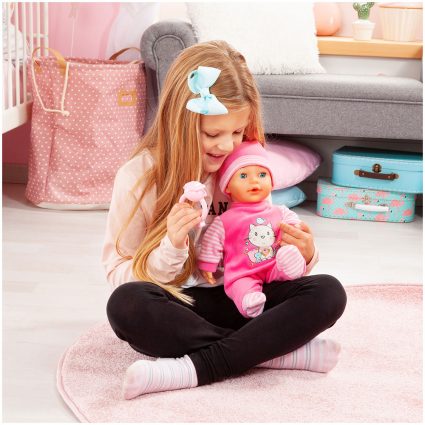 BABYDUKKE, GRÅTER MED TÅRER, 38 CM, LITT