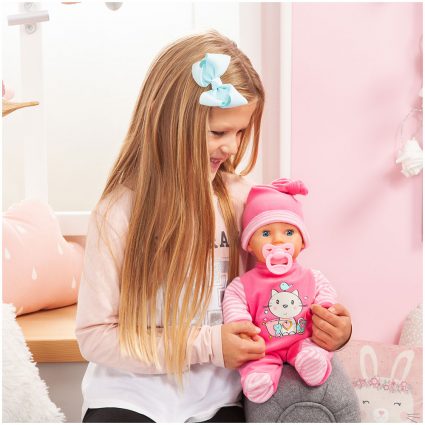 BABYDUKKE, GRÅTER MED TÅRER, 38 CM, LITT