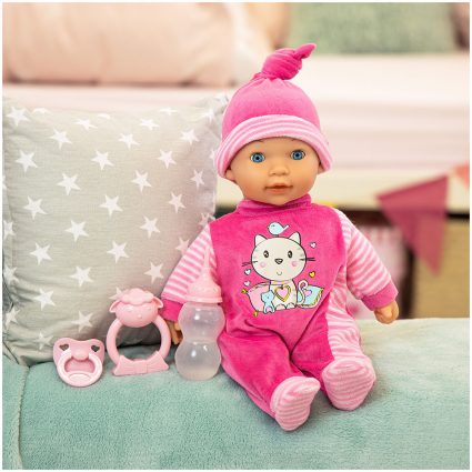 BABYDUKKE, GRÅTER MED TÅRER, 38 CM, LITT