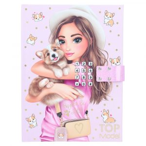 DAGBOK MED KODELÅS OG MUSIKK CORGI TOPMO