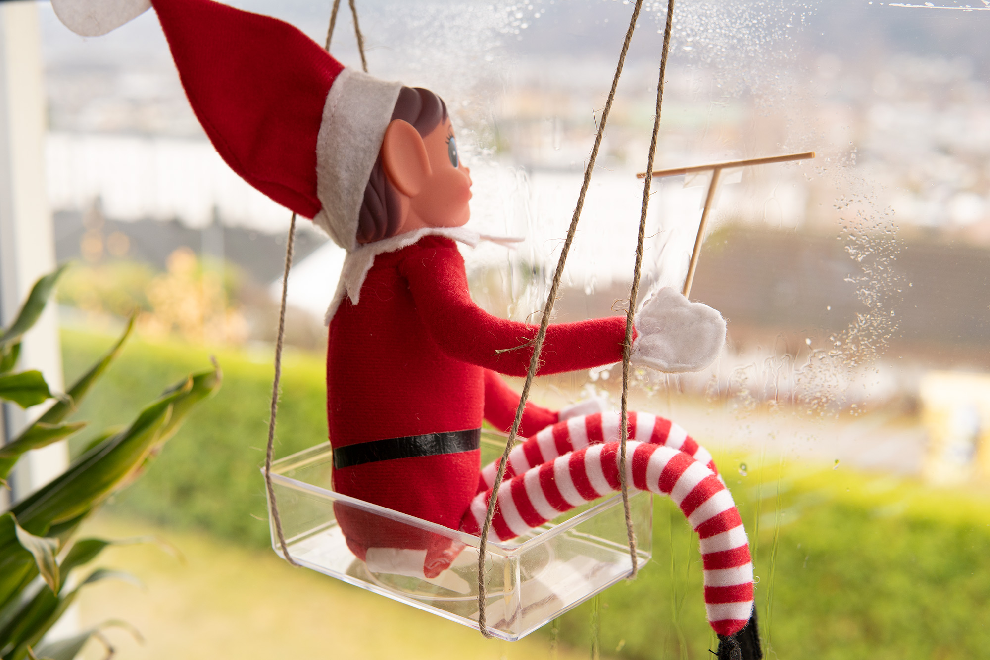 Rampenissen vasker vindu