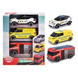 DICKIE TOYS 3-PAKK NORSKE UTRYKNINGSBILE