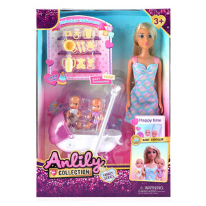 ANLILY MED BARN OG TILBEHØR