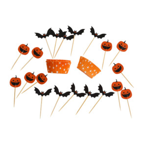 CUP CAKE KIT HALLOWEEN 20 SET