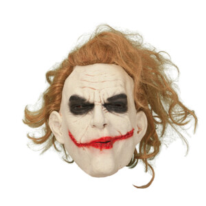 LATEXMASK  JOKER MED HÅÅR