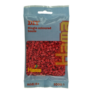 HAMA MIDI BEADS 1000 PCS CHERRY RED